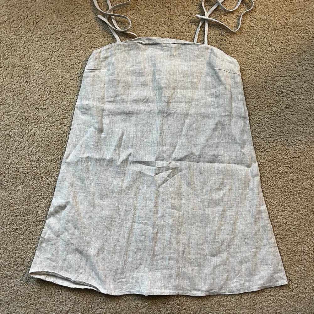 Reformation Aubree Linen Dress Oatmeal - Size S